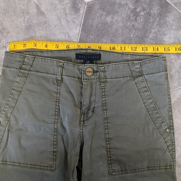 Sanctuary Peace Trooper Olive Cropped Pants size 26 - Picture 7 of 8